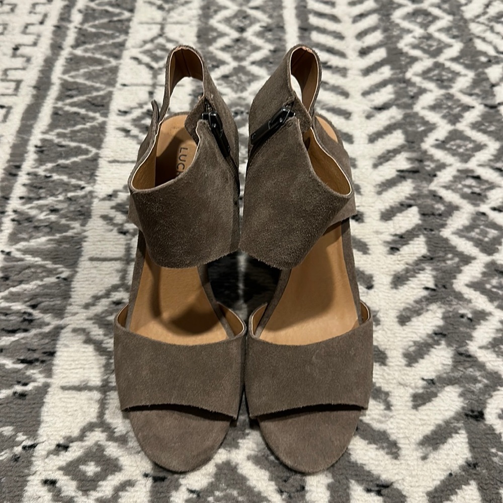 Lucky Brand Peep Toe Booties
